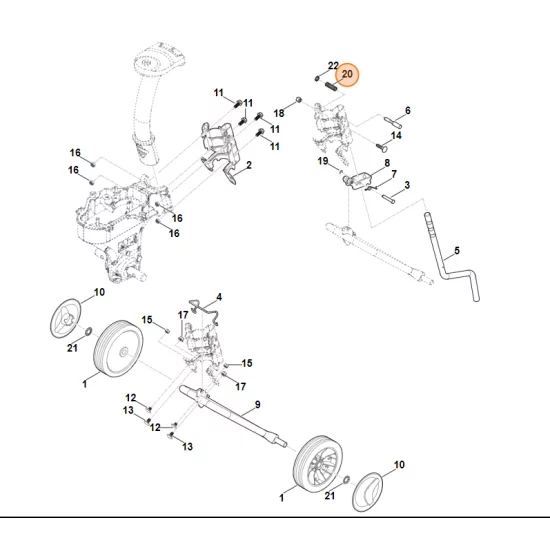 STIHL Glebogryzarka spalinowa MH445.0 Sprężyna dociskowa 10,5x13x40 9691 003 2607